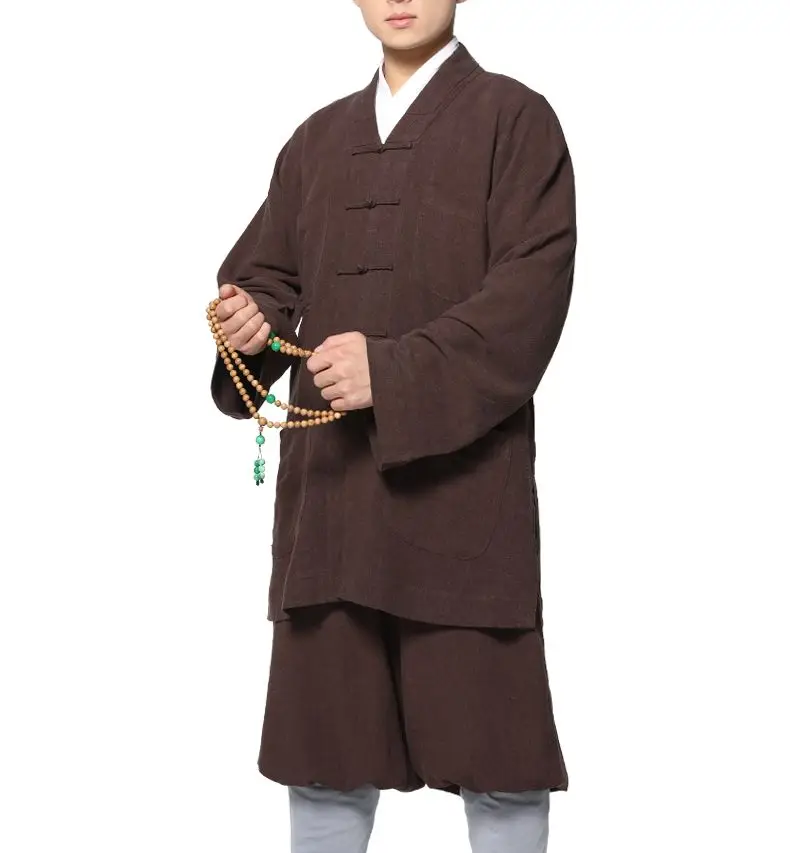 Унисекс буддистская одежда из льна и хлопка костюмы кунг фу боевые искусства