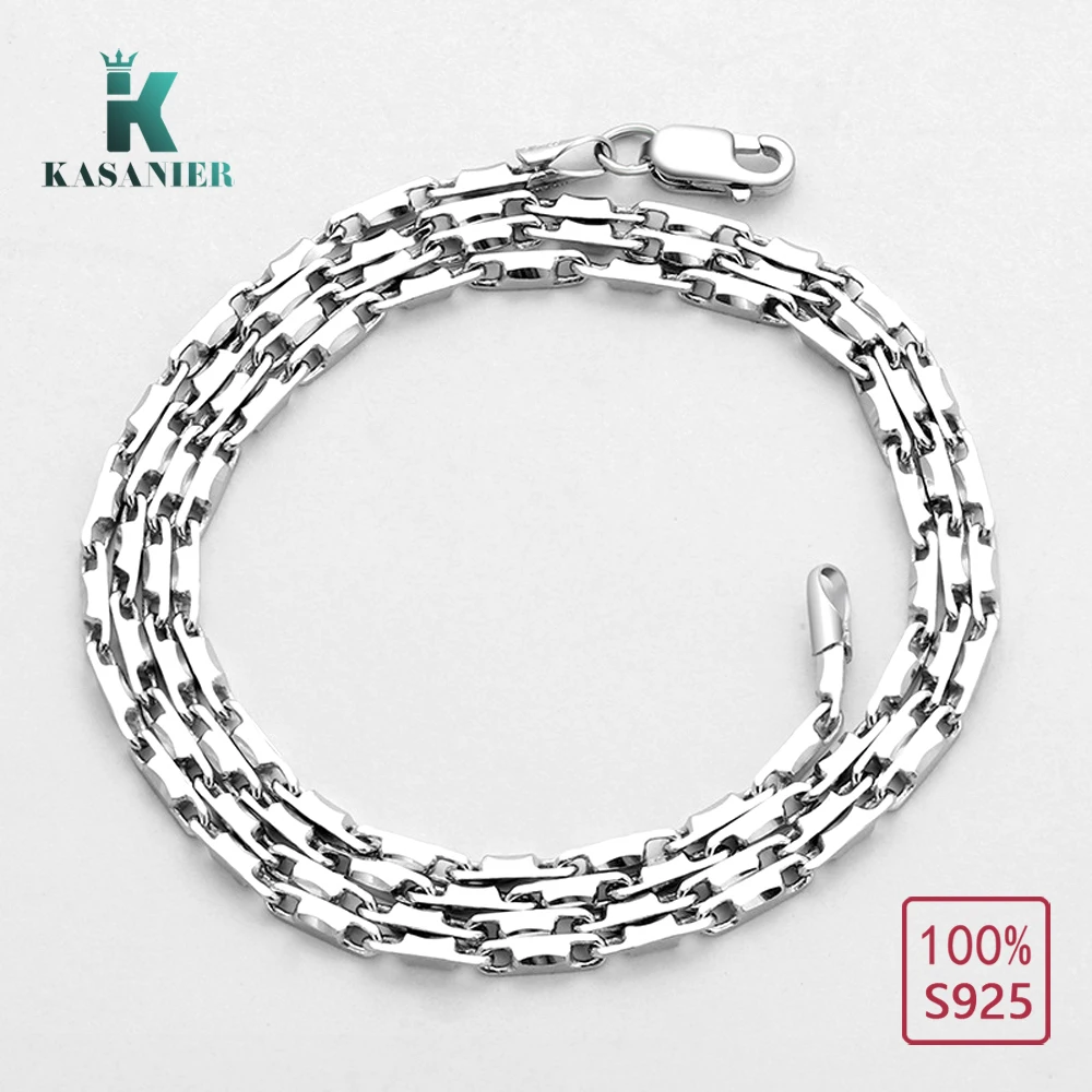 KASANIER New 2020 Woman Fine S925 Sterling Silver 1.8mm Necklace Chains With Lobster Clasps For Man and Gift Italy jewelry | Украшения и