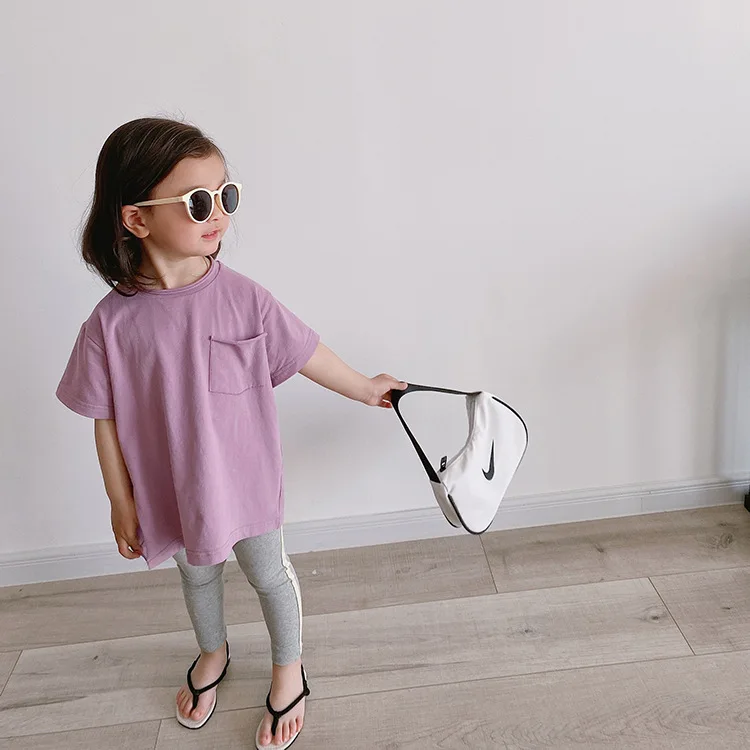 Новинка 2020 летняя футболка для маленьких девочек и мальчиков Детские Топы с