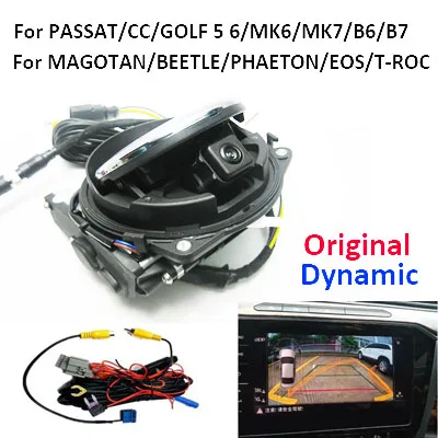 ForUniversal DYNAMIC Для VW Logo откидная камера заднего вида с эмблемой заднего вида для VW GOLF 6/7 PASSAT CC B6 B7 B8 EOS Lamando Beetle Polo - Название цвета: ForUniversal DYNAMIC