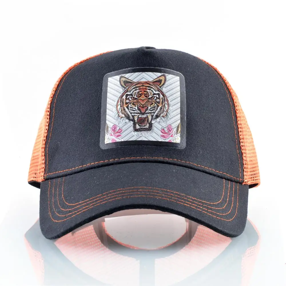 Бейсболка унисекс модная кепка с нашивкой тигра в стиле хип-хоп дышащая сетчатая