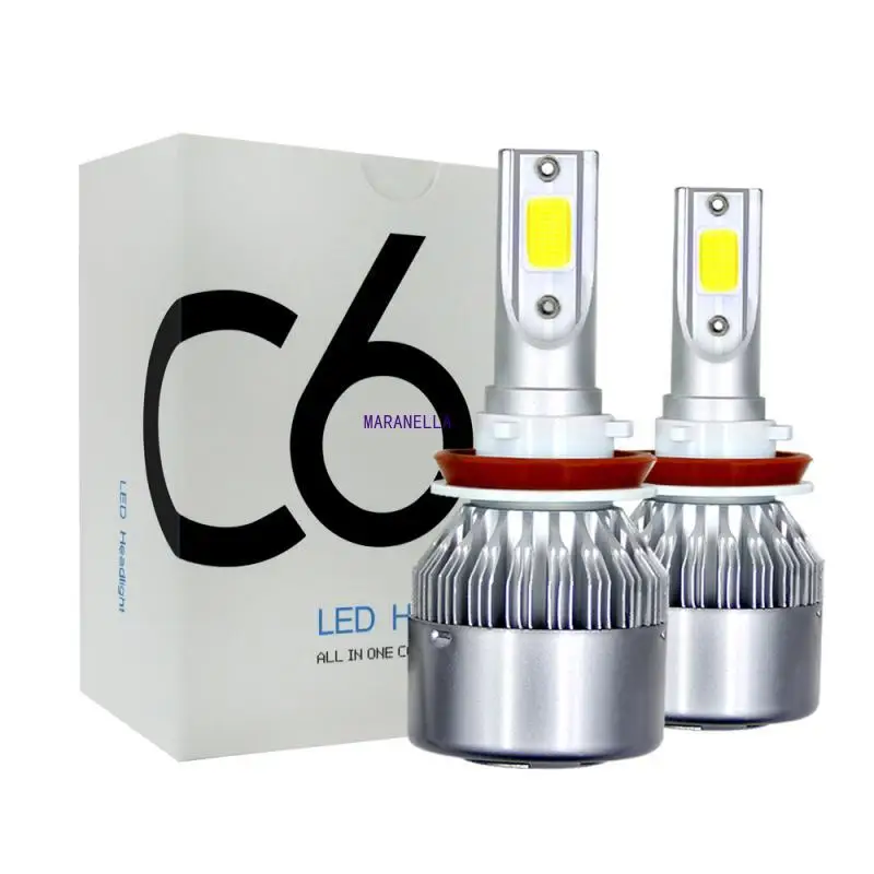 

2 PCS H4 H7 LED Car Headlight H11 H13 9006 9005 9004 H3 H1 C6 72W 8000LM Headlamp Hi/Low Power Bulbs Kit Automobile Accessories