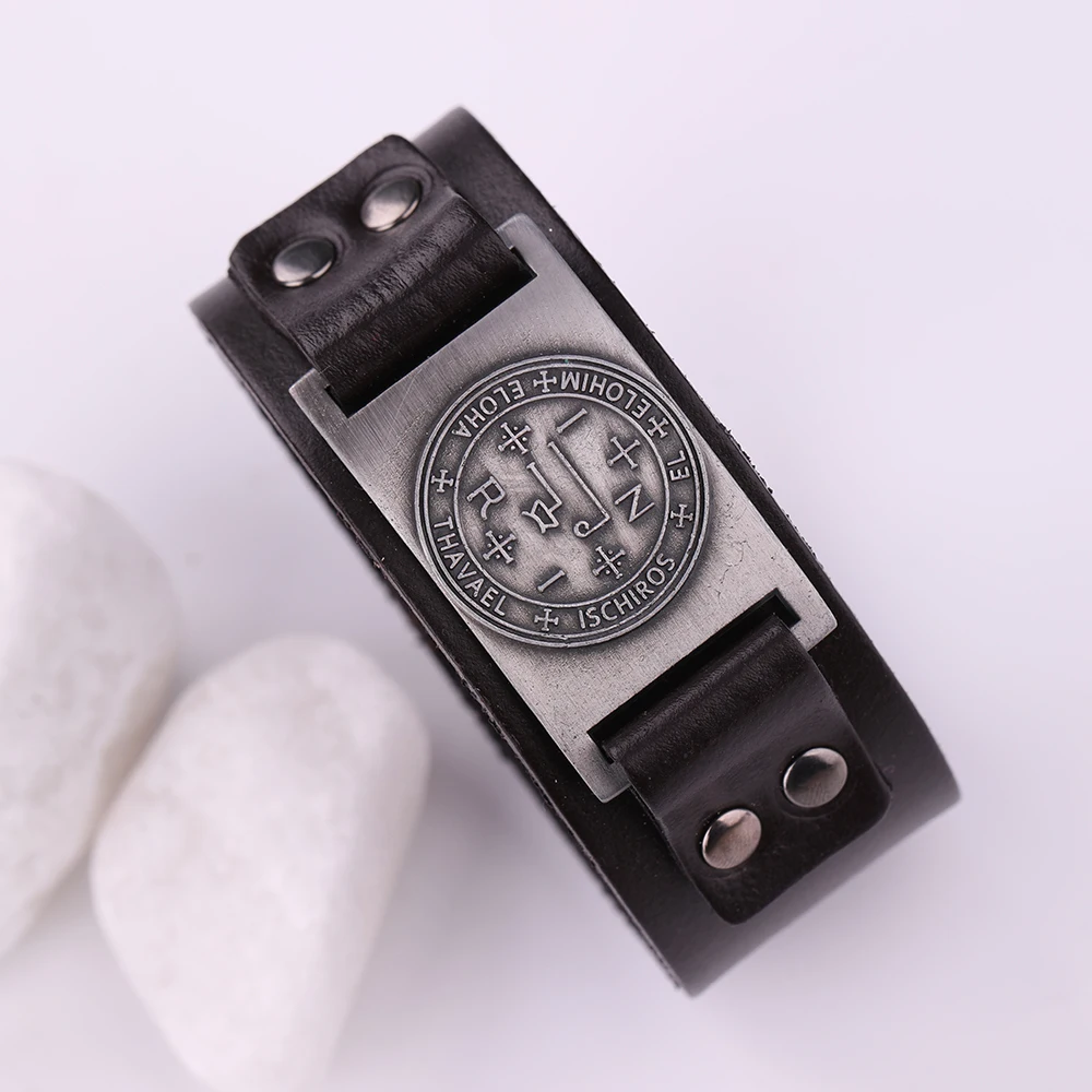 Браслет браслет из натуральной кожи ювелирное украшение соломонового талисмана