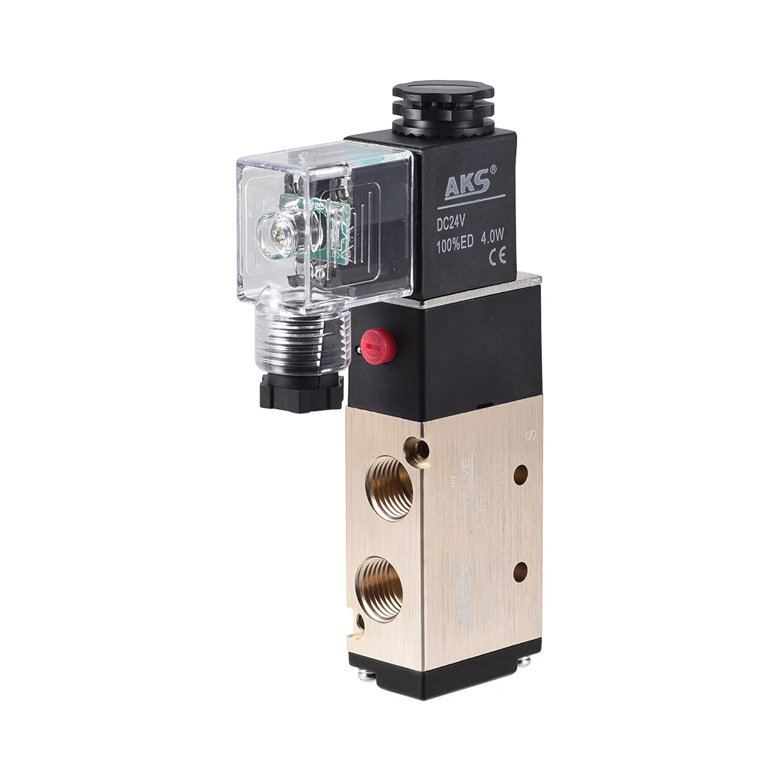 

uxcell Air Single Electrical Control Solenoid Valve DC 24V 5 Way 2 Position 1/4" G Thread Internally Piloted Acting Type