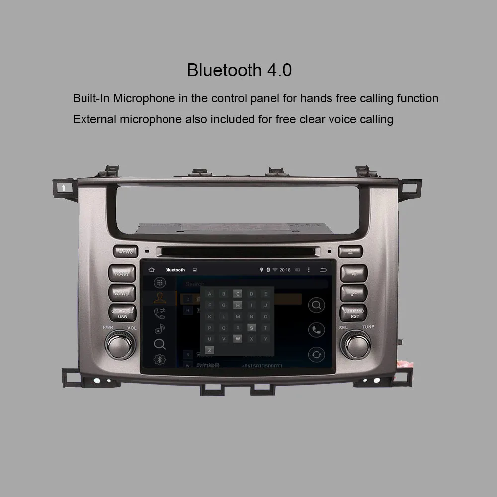 Автомагнитола для TOYOTA Land Cruiser 100/LC100/Lexus LX470 1998-2007 GPS-навигация Bluetooth Wi-Fi зеркальная