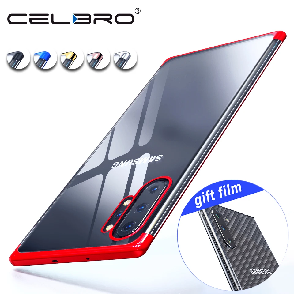 Мягкий силиконовый прозрачный чехол с покрытием для samsung Galaxy Note 10 Plus +