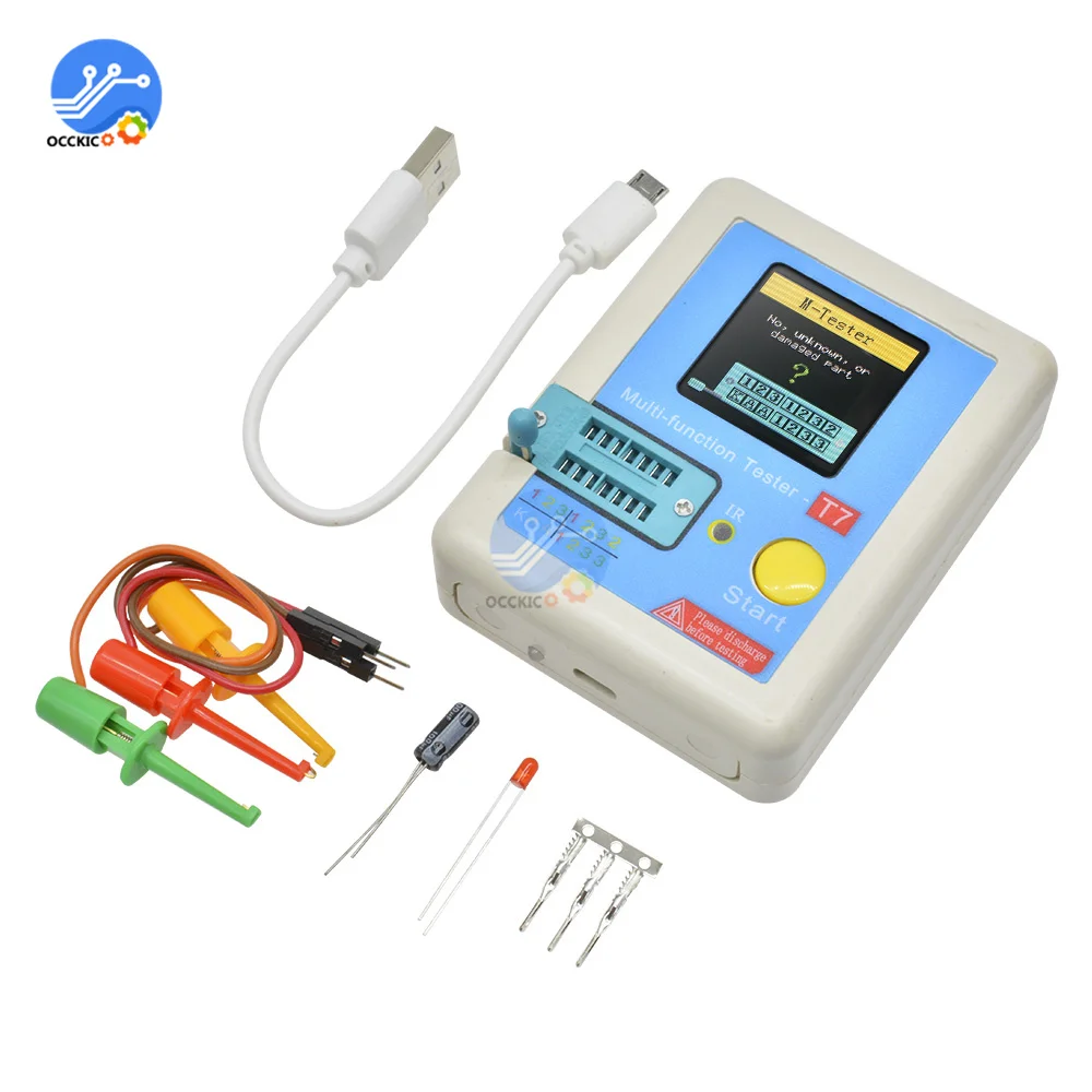 LCR-T7 Transistor Tester TFT Diode Triode Capacitance Meter LCR NPN PNP MOSFET IR Multifunction Multimeter | Электроника