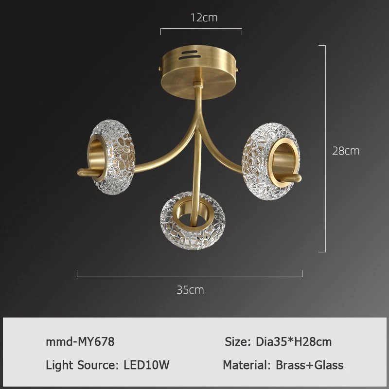 Современные латунные потолочные светильники освещение для спальни столовой