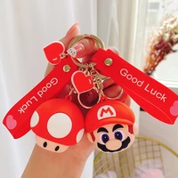 super mario keychain car bag keychain men and women korea cute mushroom keyring creative in game character key pendant gifts