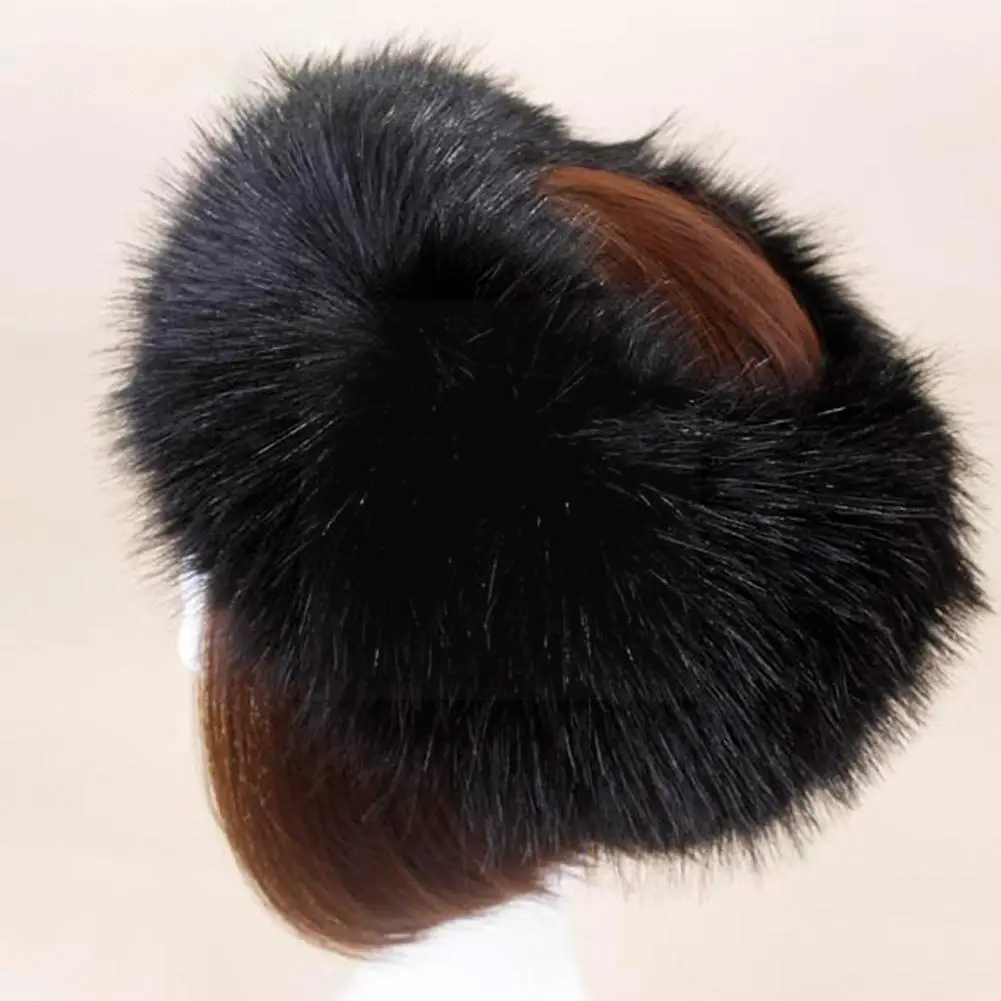 

New Winter Women Fashion Russian Thick Warm Beanies Fur Hat Headscarf Hat Top Empty Fashion Fluffy Fake Faux L3U3