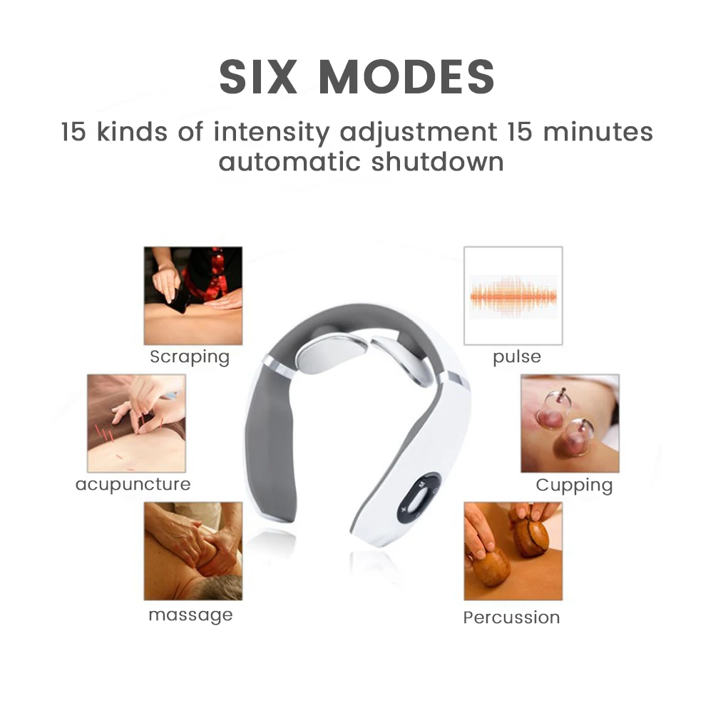 Электрический импульсный массажер для спины и шеи с дальним инфракрасным