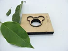 Япония стальное лезвие деревянная матрица мышь Кожа ремесло Дырокол ручной инструмент Вырезать Нож Форма аксессуары для шитья 80 мм