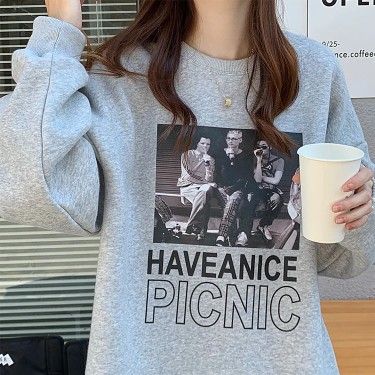 

XZ636 2021 Loose lazy wind thick warmth fashion round neck letter printing long-sleeved Sweatshirts