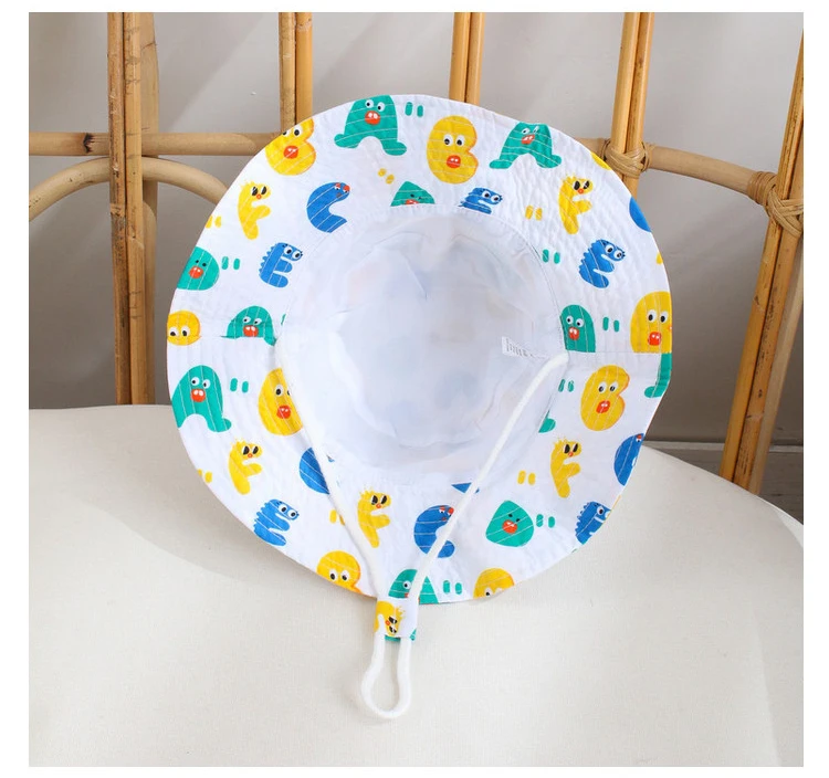 

2021 Summer Baby Girls Boy Hats Cartoon Cute Mesh Breathable Children's Sun Cap Wide Brim Newborn Teen Accessories Basin Cap