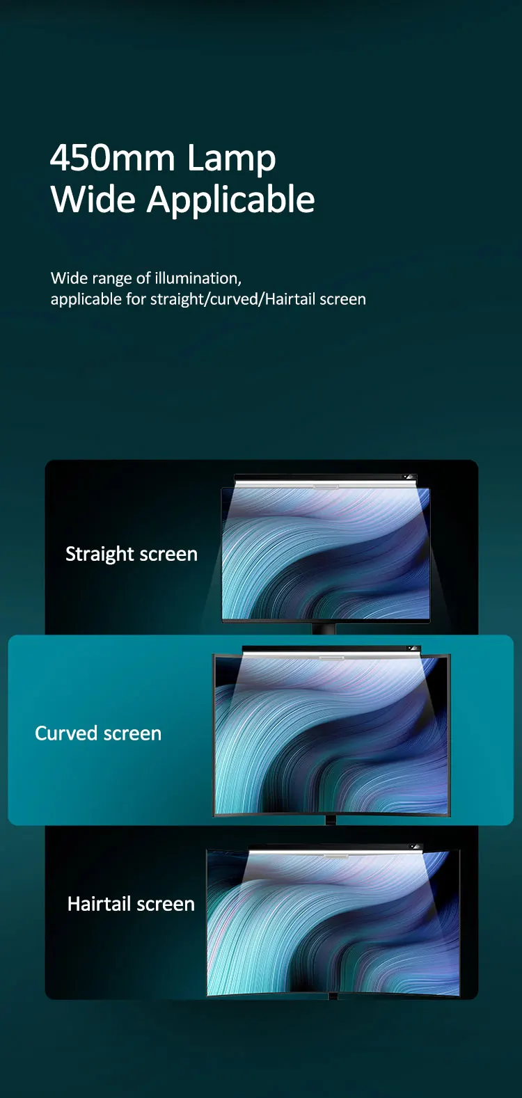 

Screen Hanging Light Stepless Dimming Touch LED Desk Lamp Eye-Care For Game Computer PC Monitor Reading USB Powered Lamp