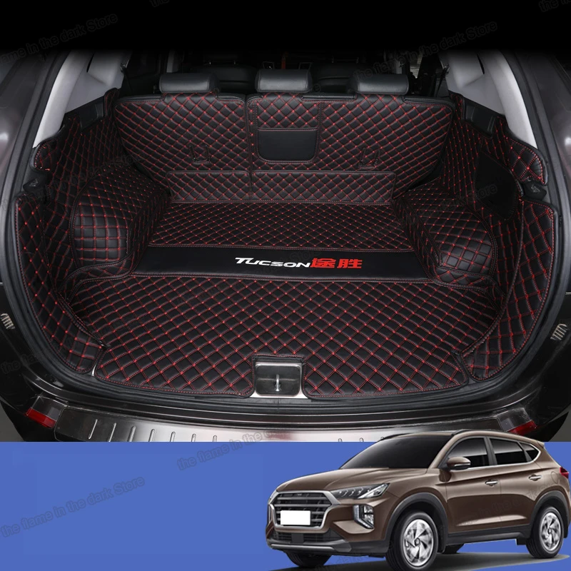 Lsrtw2017 волоконно кожаный коврик для багажника автомобиля подкладка груза Hyundai Tucson