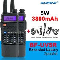 2021 baofeng uv 5r 3800mah walkie talkie 10km long distance dual band bf uv 5r extended battery 2way ham radio uhf vhf uv5r new