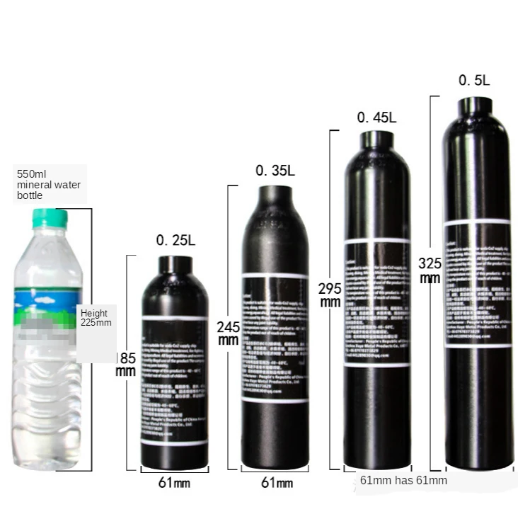 Цилиндрическая пневматическая бутылка topiston PCP для пейнтбола ВВС HPA 1 5 л/6061 л/бар
