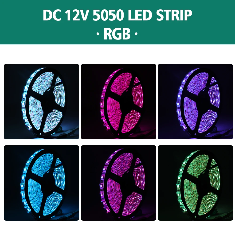 Светодиодная лента RGB светильник 5050 SMD 5 м 300 светодиодов гибкая светодиодная