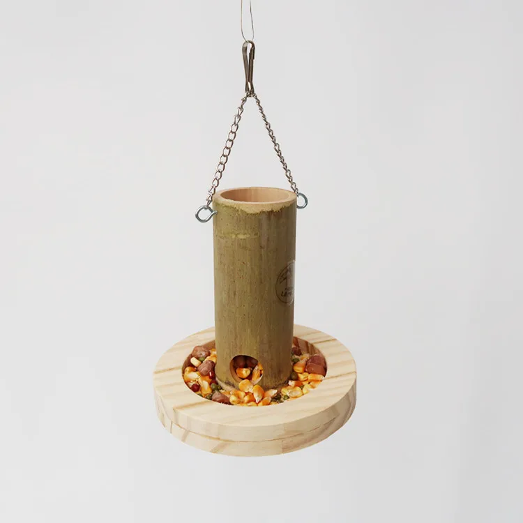 

Бамбуковая кормушка для птиц, миска для попугаев, для мелких животных