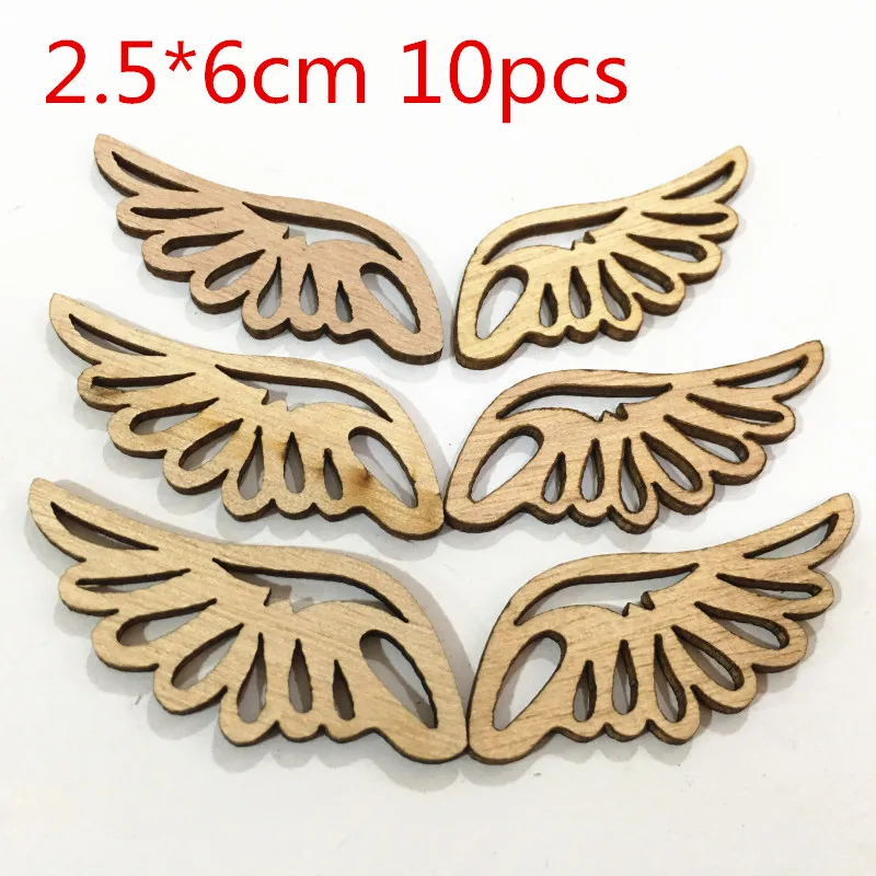 DIY вырезанные звезды крылья деревянные кусочки ремесла орнамент Скрапбукинг