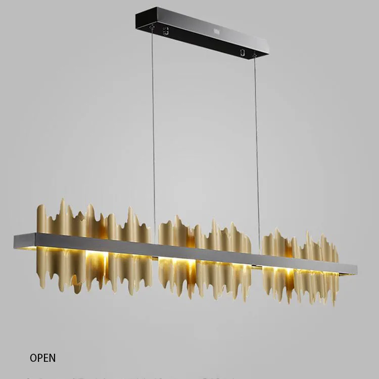 Kopen De Nieuwe Postmoderne Nieuwe Villa Samengestelde Vloer In De Bergen, De Woonkamer De Slaapkamer Zwart Droplight Lampen En Lantaarns