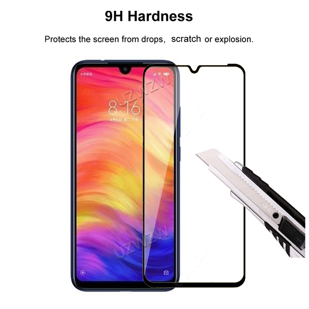 Для Xiaomi Redmi Note 7 / Pro 7s полное покрытие закаленное стекло Защита для экрана телефона