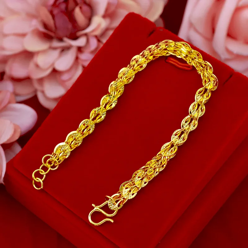 

Phoenix Tail Bracelet Chain Link Women Men Accessories Yellow Gold Filled Fashion Jewelry