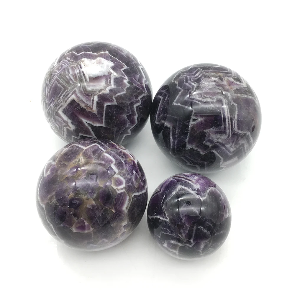 Природный сон аметистовый шарик полированный собачьи зубы Аметист шеврон