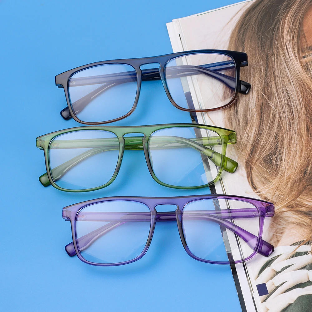 

Fashion Jelly Color Anti Blue Light Glasses Women Men Ultralight PC Frame Eye Protection Computer Glasses Flat Mirror Eyewear