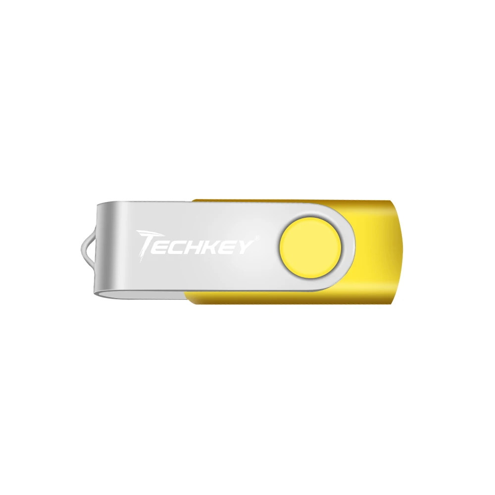 yellow Techkey новейший usb флеш-накопитель 4 ГБ 8 ГБ флешка 16 ГБ 32 ГБ флешка для хранения usb флешка для телефона Memory stick - Color: yellow