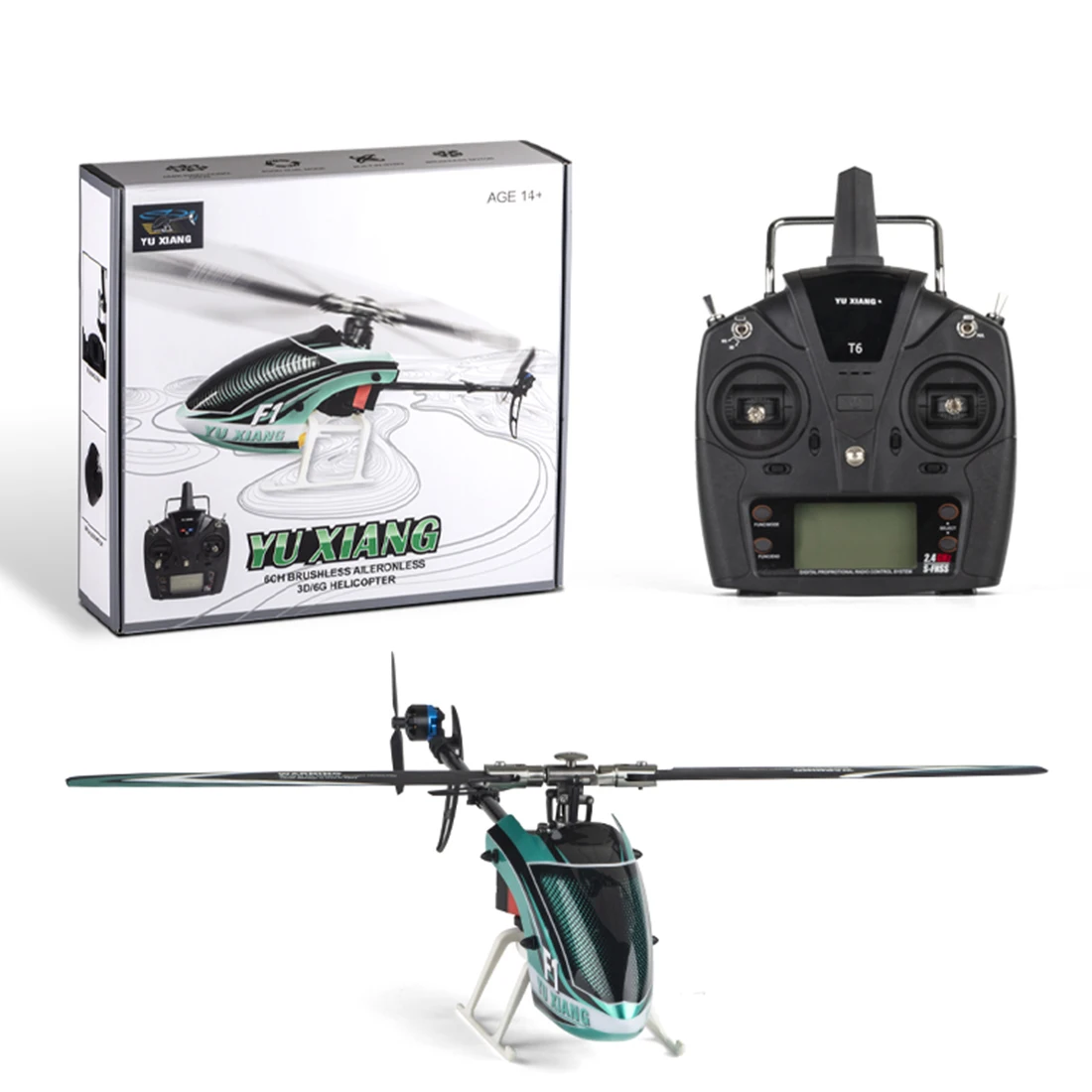 

YU XIANG F1 RC Airplane 2.4G 6CH Electric Remote Control Rotor Helicopter with 6G Self-stabilized Flight Mode and 3D Stunt - RTF