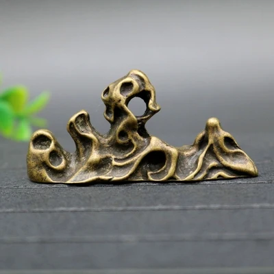 

Exquisite pure copper mountain-shaped penholder solid brass rockery-shaped mini penholder stationery desktop decoration creative