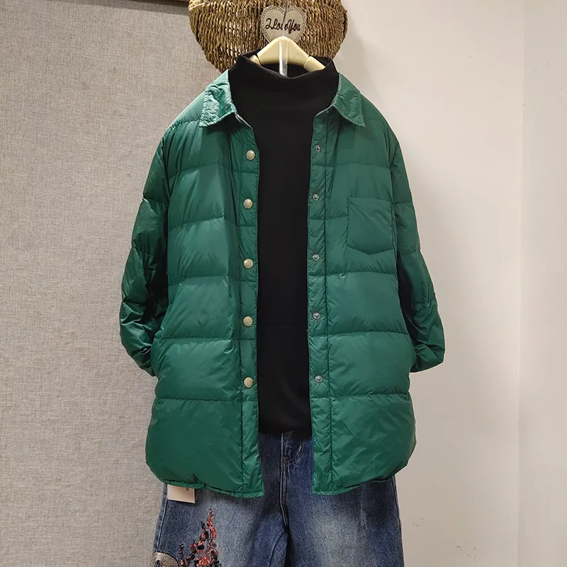 New Women Elegant Down Jacket White Duck Down Jackets Autumn And Winter Warm Coats Female Outwear