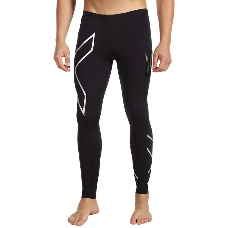 Быстросохнущие утягивающие брюки для мужчин облегающие штаны бега Штаны Для