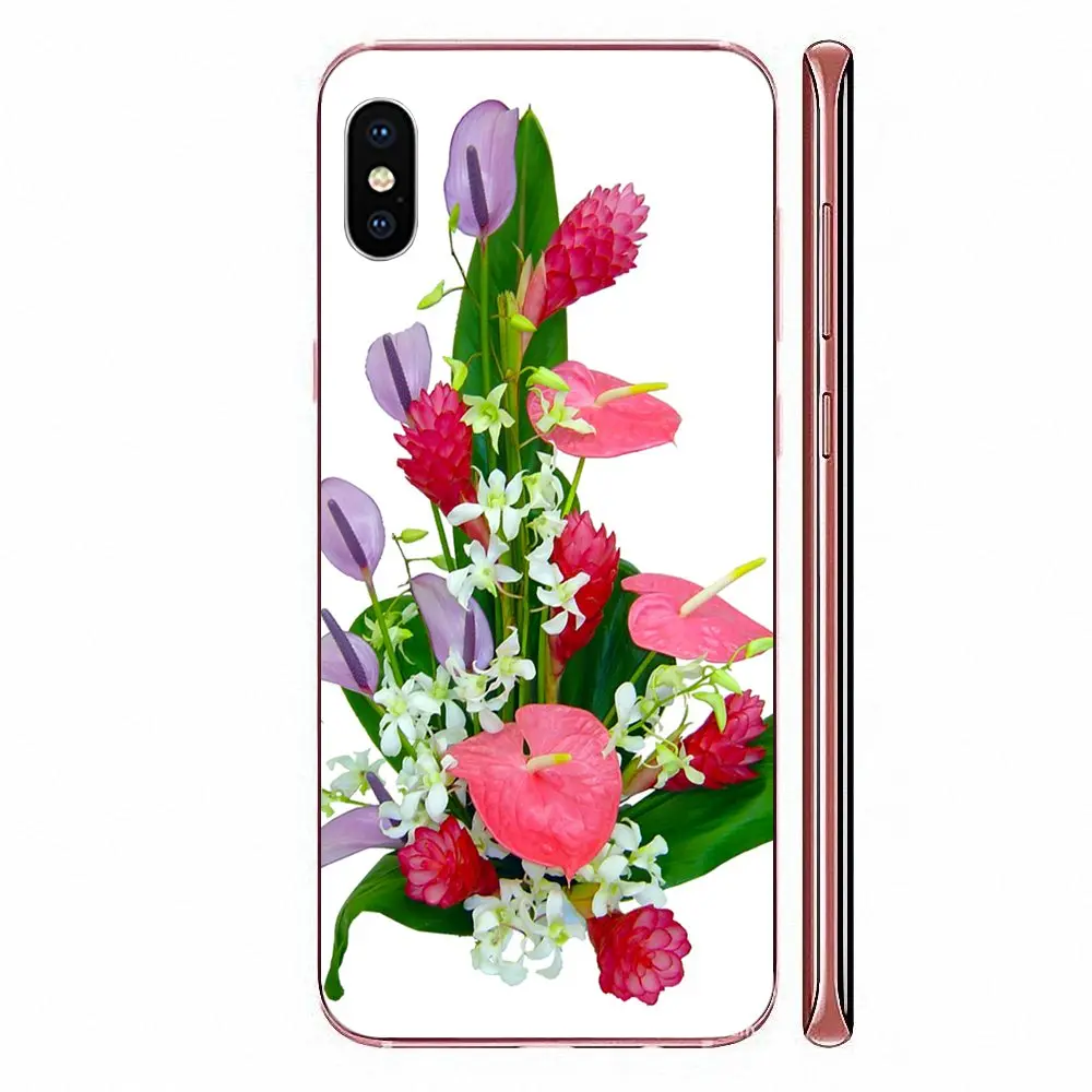 Плюмерия цветы Гавайские тропические мягкие чехлы для Huawei Honor 4C 5A 5C 5X 6 6A 6X 7 7A 7C 7X 8 8C