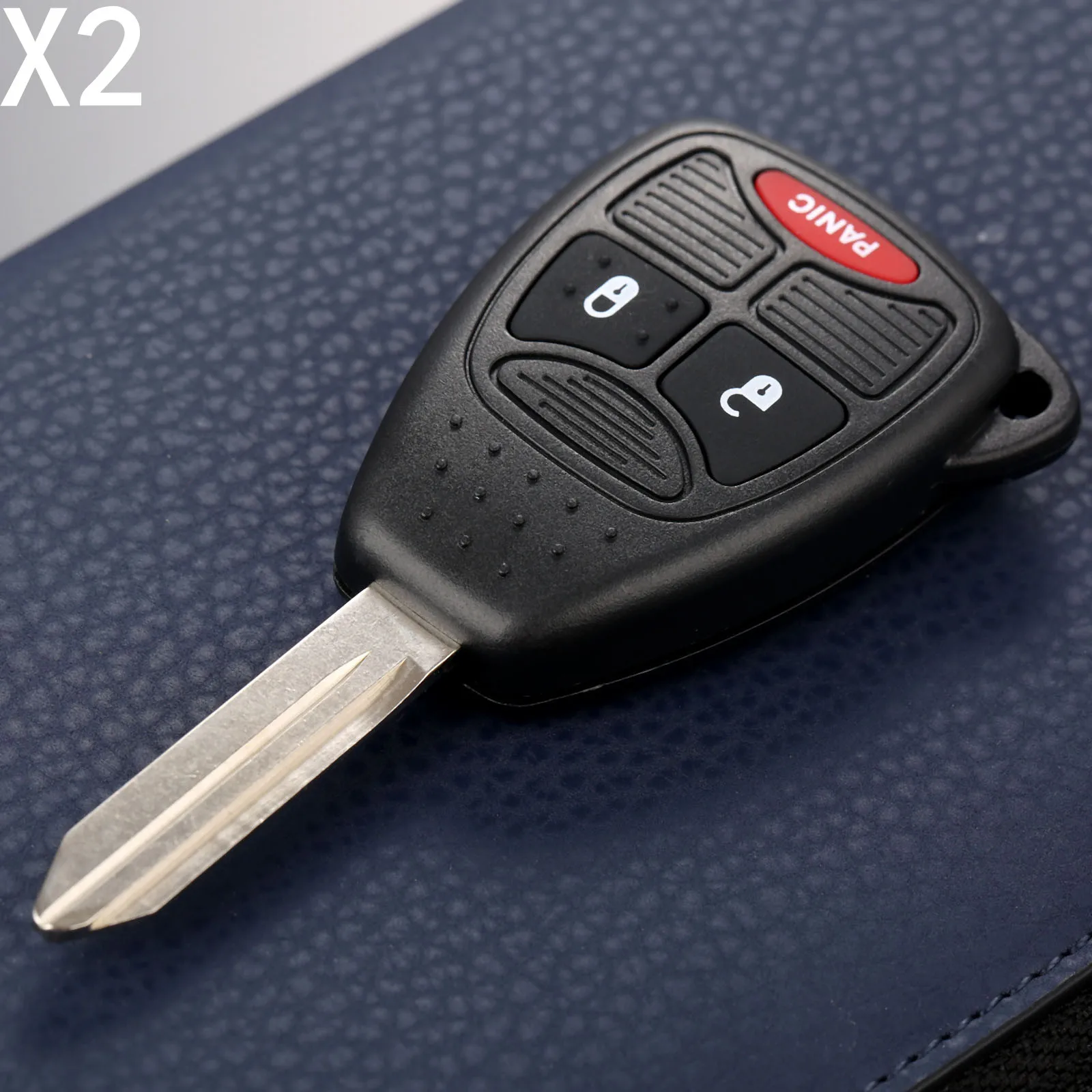 

2Pcs Auto Replacement Smart Car Key shell Remote Key Shell Case Cover OHT692713AA Fit For Chrysler Dodge Jeep Uncut Blade