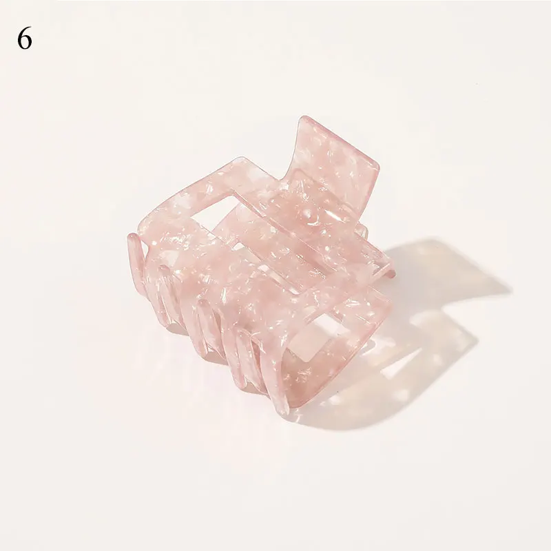 Женская заколка для волос девочек 5*5 см весенние квадратные акриловые зажимы