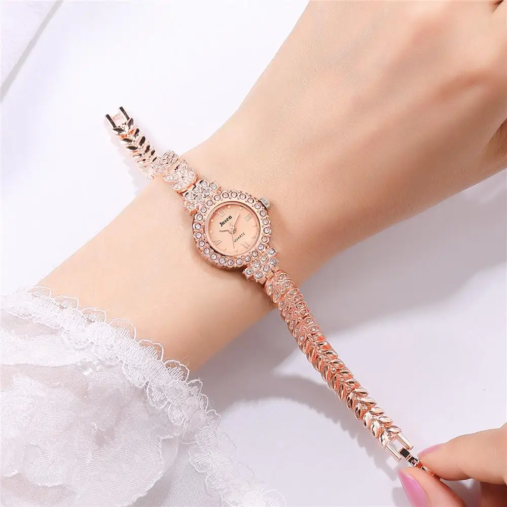 

Rose Gold Stainless Steel Women Bracelet Watches Luxury Fashion Diamond Dress Watch High Quality Ladies Quartz Wristwatches