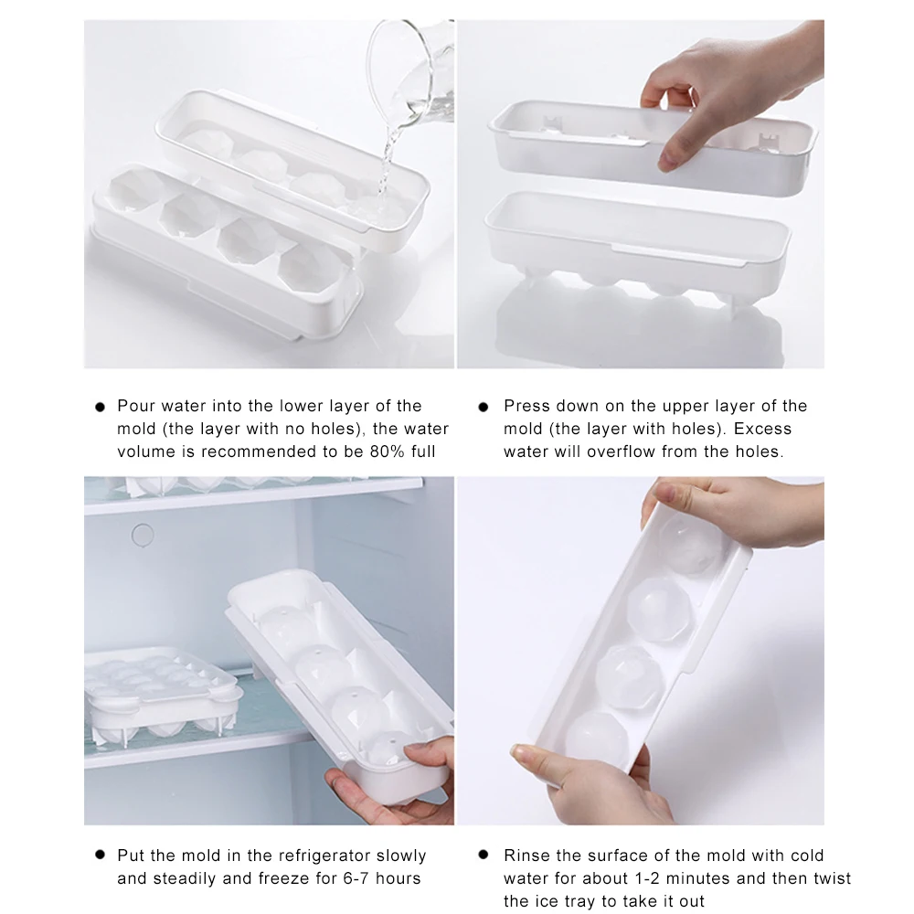 Круглая силиконовая форма льда кубиков формы для шоколада лоток мороженого