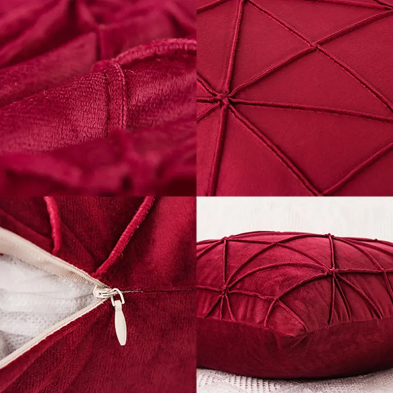Modern Nordic Soft Velvet Cushion Cover Decor Pillow Case Solid Color Sofa Throw Covers Home 45*45cm | Дом и сад