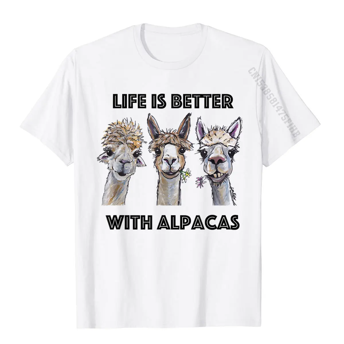 Life Is Better With Alpacas Shirt, Alpacas Lover T-Shirt Geek Tees For Men Oversized Cotton Tshirts Printed On