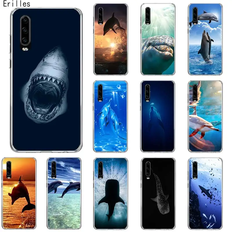 Чехол для телефона с изображением Кита акулы Huawei P40 Lite 4G 5G P10 P20 P30 Pro P Smart 2018 2019 Z