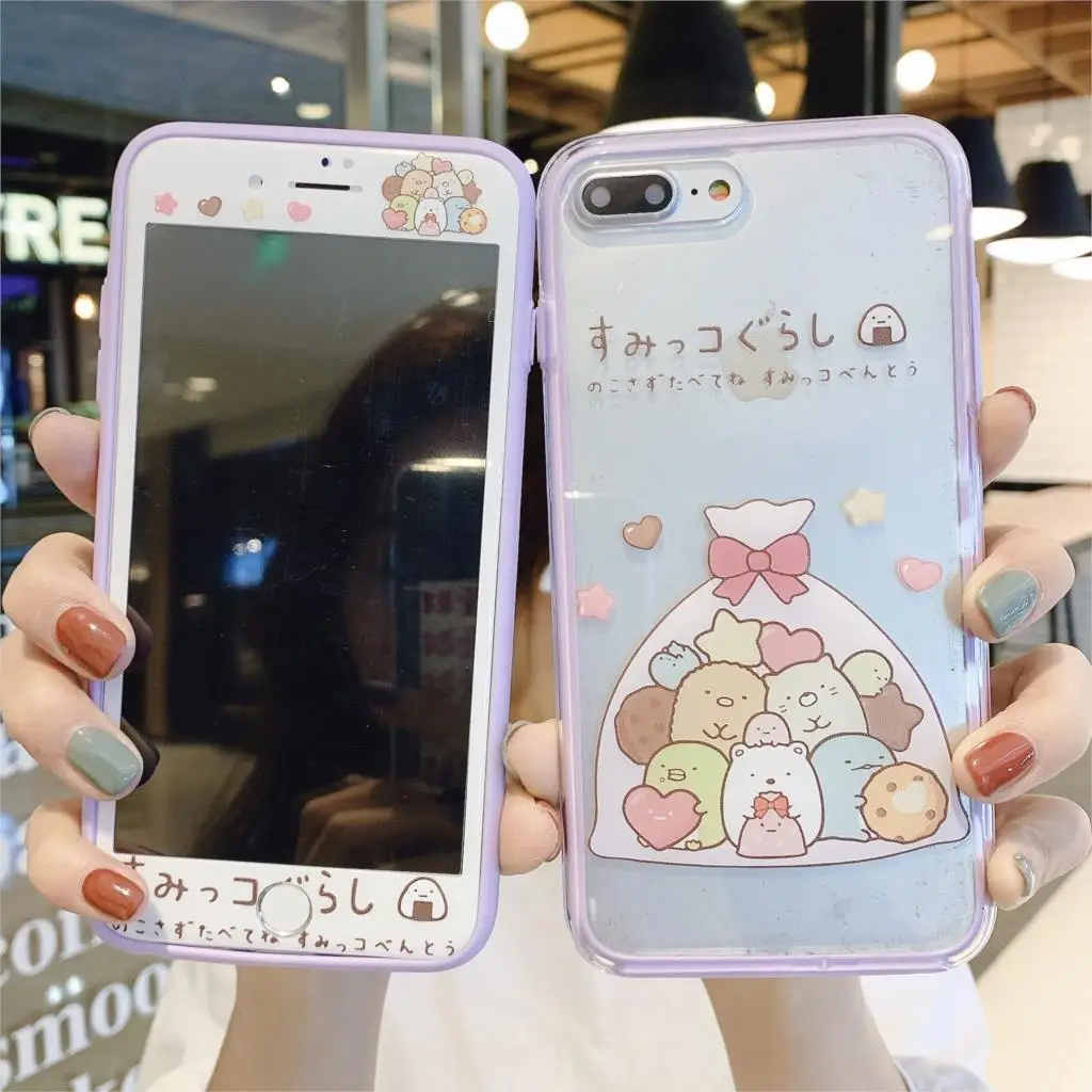 Мультфильм шаблон защитная пленка для экрана из закаленного стекла Защитная iPhone