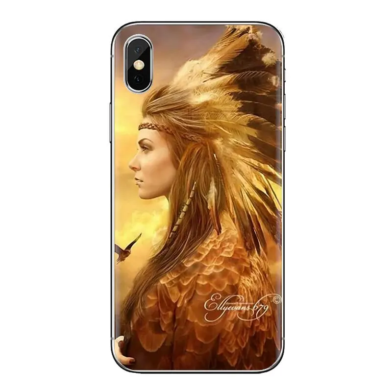 Мягкая прозрачная накладка Индеец перья американских индейцев для Xiaomi Redmi 4x3 3S Pro