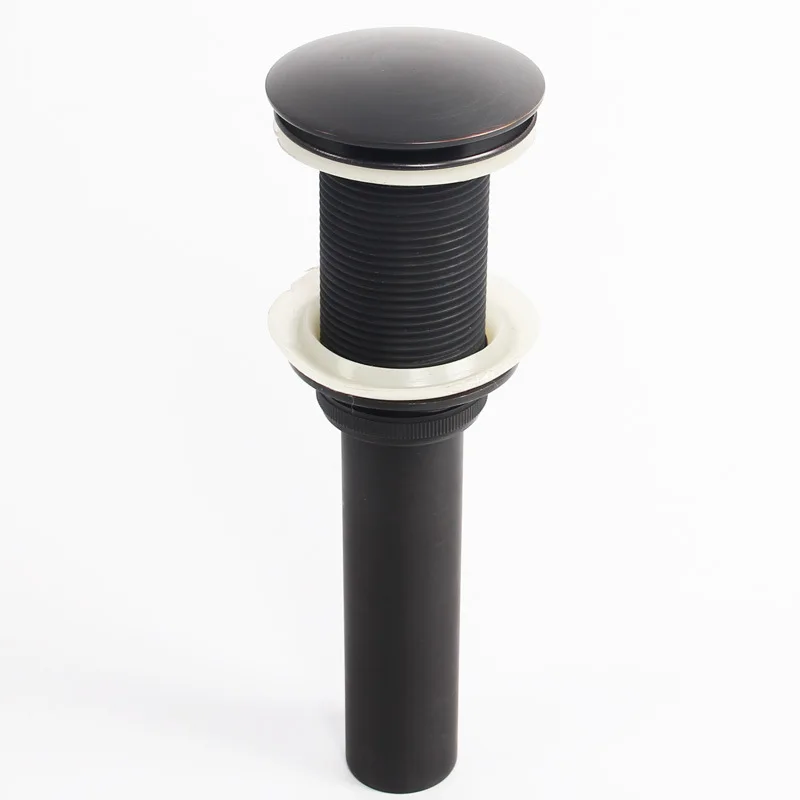 Слив для раковины в ванной комнате черная Выдвижная Стопорная стойка флип-верх