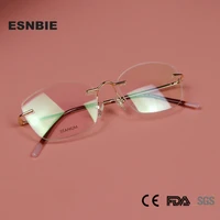female cat eye titanium glasses frame for women butterfly rimless prescription eyeglasses myopia optical eyewear clear lenses