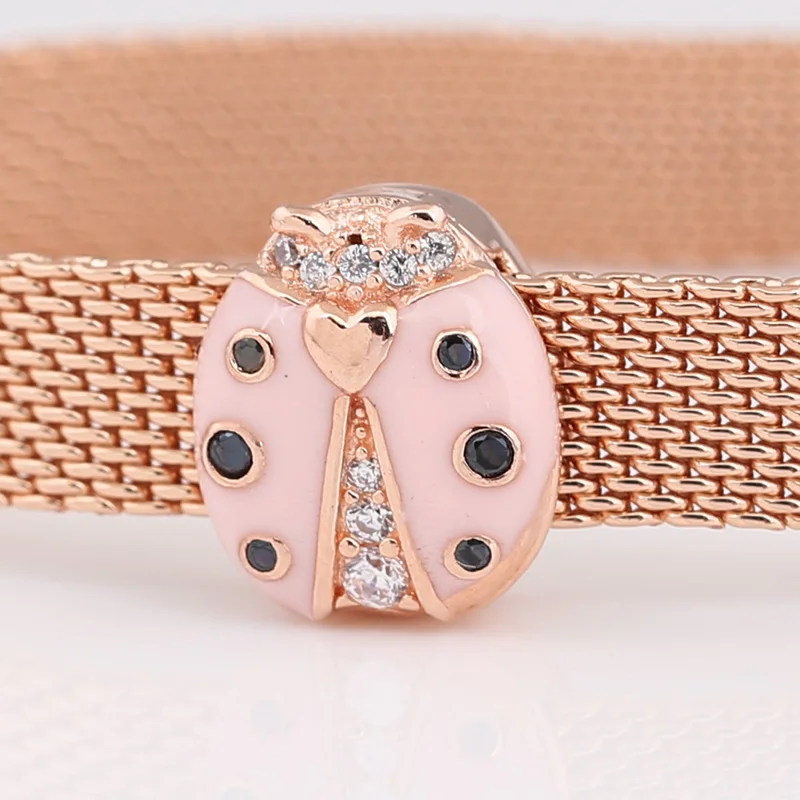 Новый бусины из стерлингового серебра 925 очарование розы Reflexions розовый Божья