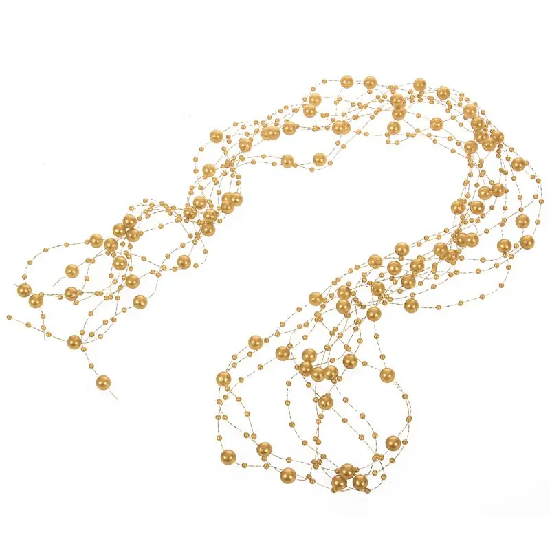 5x жемчужная Гирлянда украшение стола свадебное крещение Рождество 1 3 м золото |