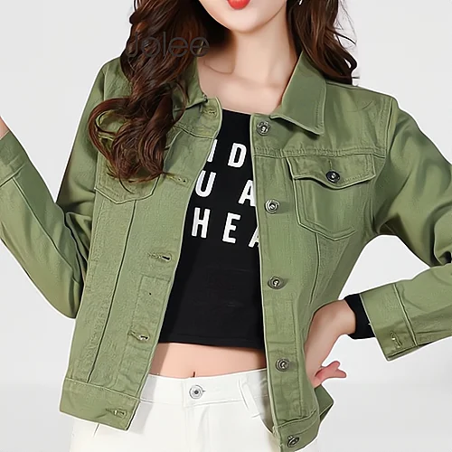 Джинсовая куртка осенняя модная базовая верхняя одежда черные и белые куртки